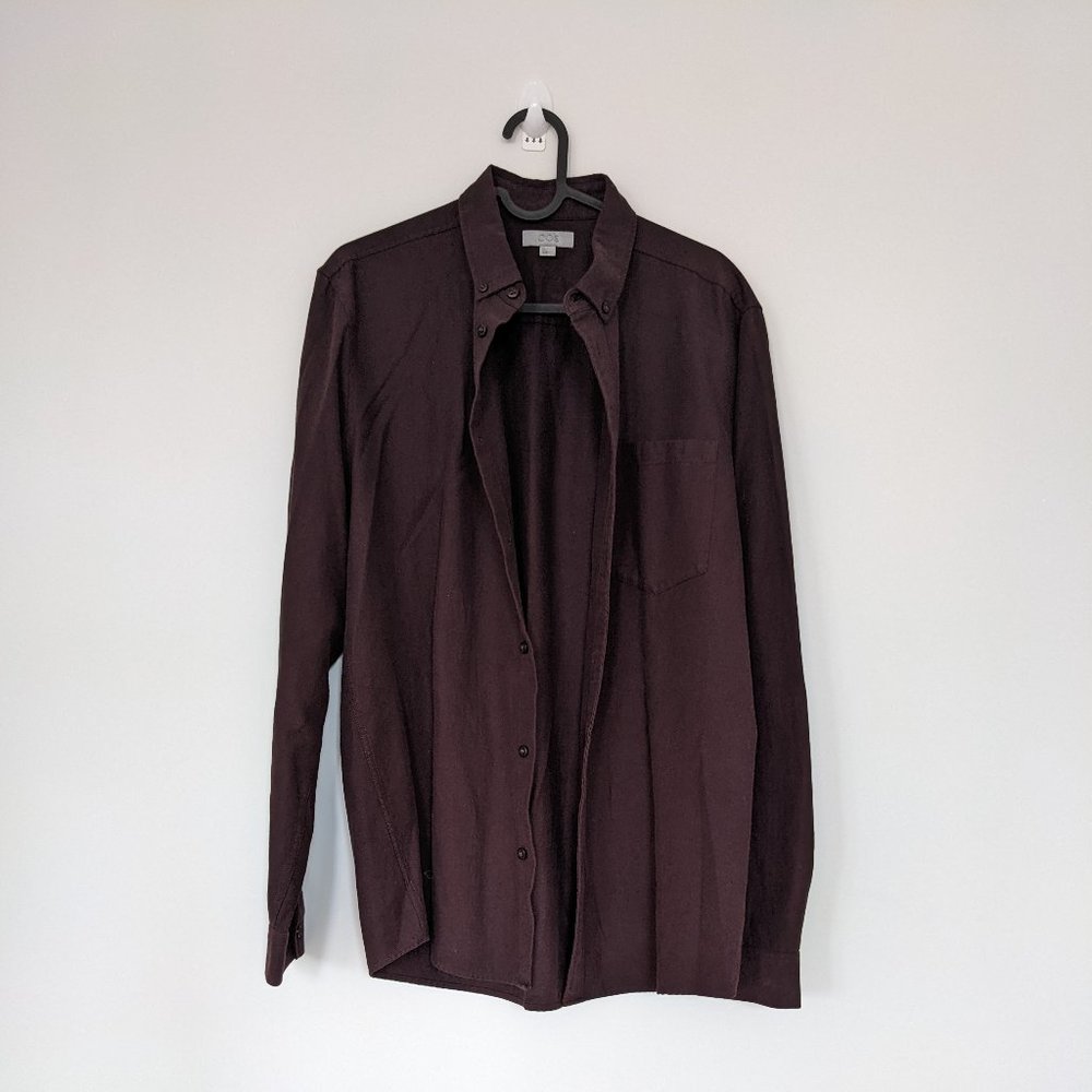 COS Burgundy Shirt (Size: S)